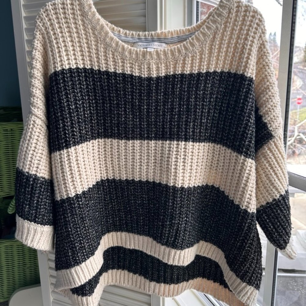 Victoria's Secret Chunky Striped Oversized Knit Sweater